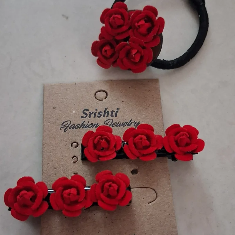 Hair clips and matching hair band combos